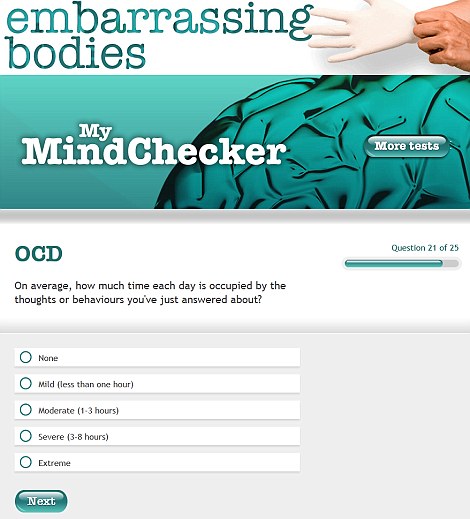 Embarrassing Bodies' OCD test