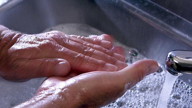 Handwashing is a familiar symptom of OCD. Photography: David Kapernick